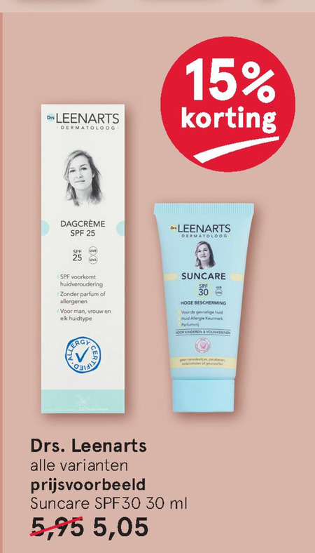 Drs Leenarts   dagcreme, gezichtsverzorging folder aanbieding bij  Etos - details