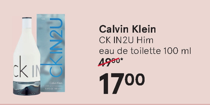 Calvin Klein   eau de toilette folder aanbieding bij  Etos - details