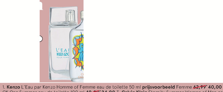 Kenzo   eau de toilette folder aanbieding bij  Etos - details