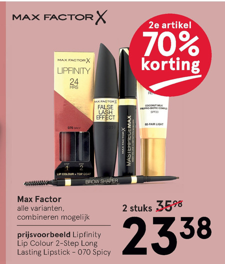 Max Factor   foundation, oogschaduw folder aanbieding bij  Etos - details