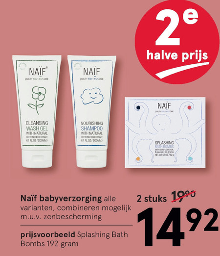 Naif   babyverzorging folder aanbieding bij  Etos - details