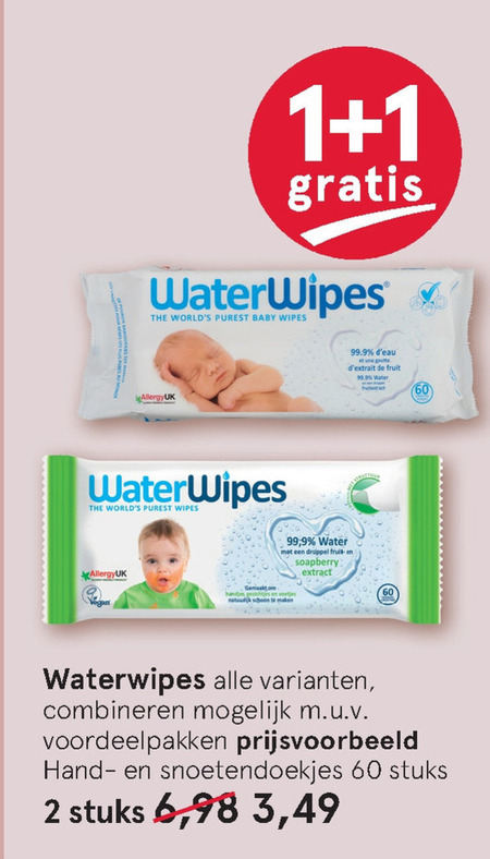 Waterwipes   billendoekjes folder aanbieding bij  Etos - details