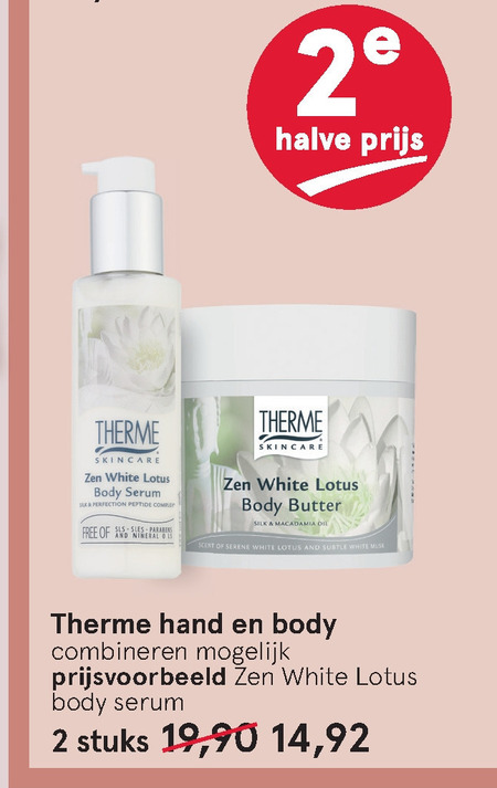 Therme   bodylotion, handcreme folder aanbieding bij  Etos - details