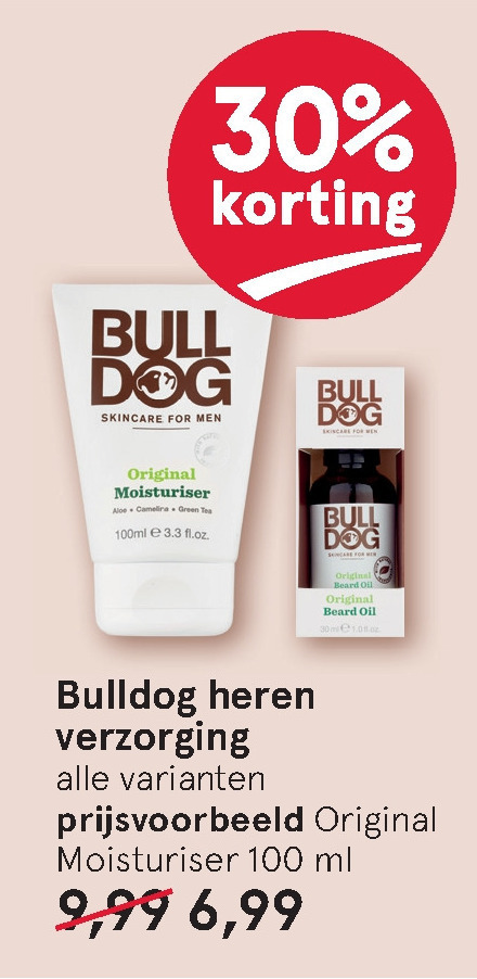 Bulldog   heren gezichtsverzorging folder aanbieding bij  Etos - details