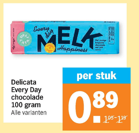 Delicata   chocolade folder aanbieding bij  Albert Heijn - details