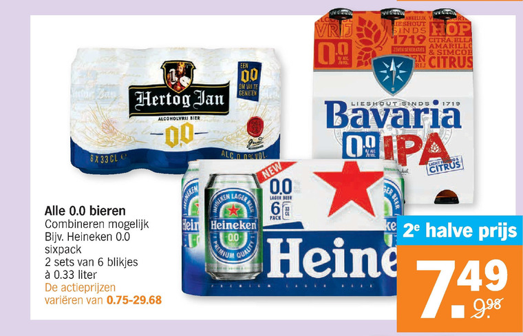 Hertog Jan   alcoholvrij bier folder aanbieding bij  Albert Heijn - details