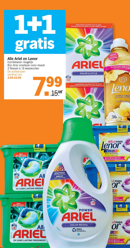 Lenor   wasmiddel, wasverzachter folder aanbieding bij  Albert Heijn - details