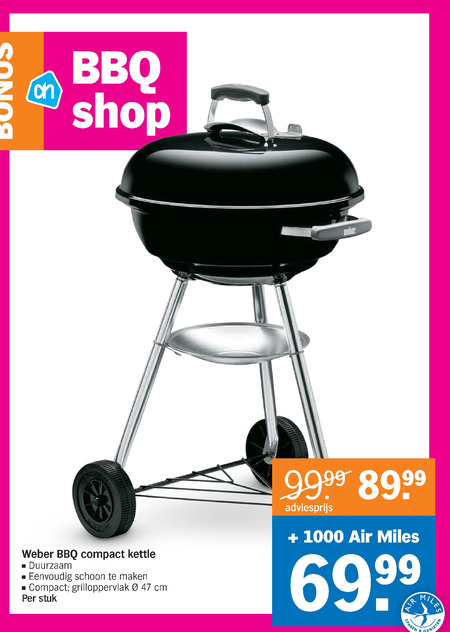 slaap Potentieel Effectief Weber houtskool barbecue folder aanbieding bij Albert Heijn - details