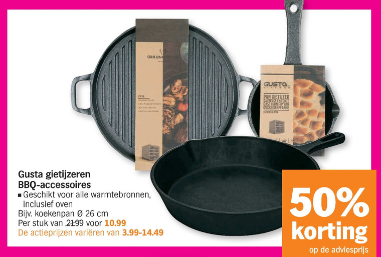 Gusta   barbecue wokpan folder aanbieding bij  Albert Heijn - details