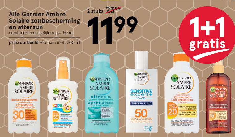 Ambre Solaire   aftersun, zonnebrandolie folder aanbieding bij  Etos - details