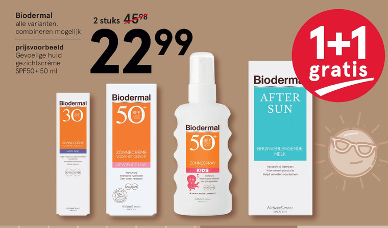 Biodermal   zonnebrandolie folder aanbieding bij  Etos - details