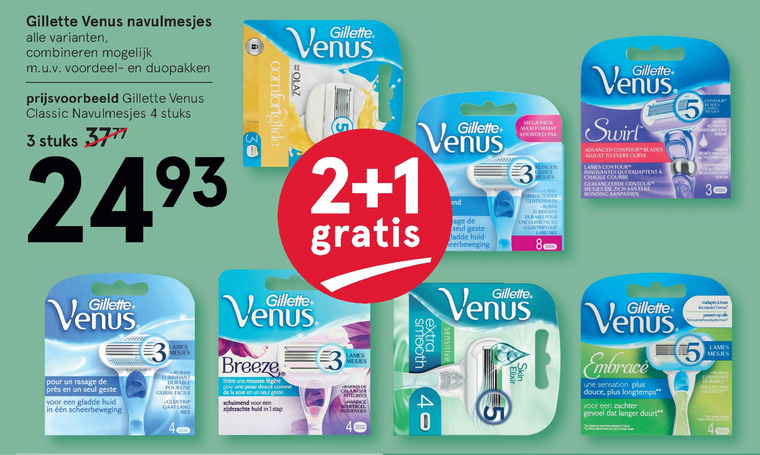 Gillette Venus   dames scheermesje folder aanbieding bij  Etos - details