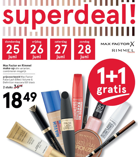 Rimmel   cosmetica folder aanbieding bij  Etos - details