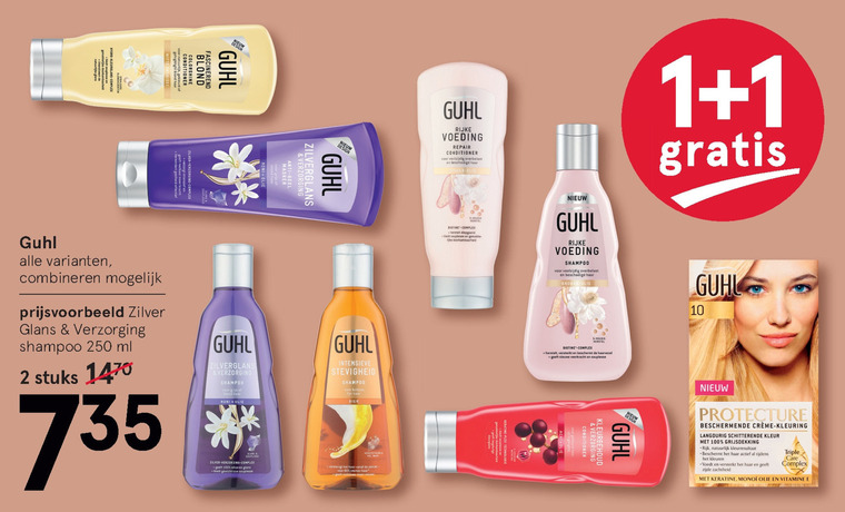 Guhl   haarkleuring, conditioner folder aanbieding bij  Etos - details