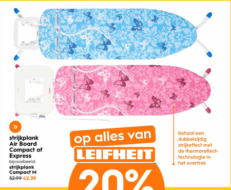 Leifheit   strijkplank folder aanbieding bij  Blokker - details