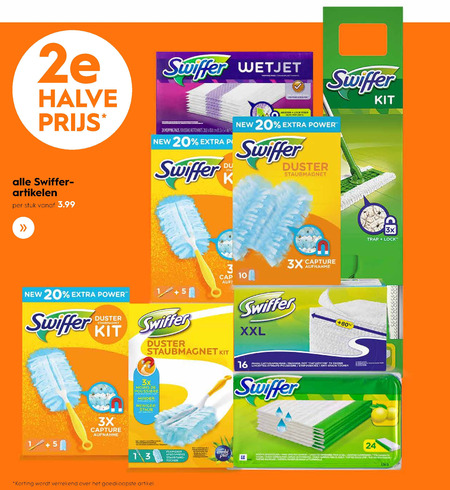 Swiffer   duster, vloerwisdoekjes folder aanbieding bij  Blokker - details