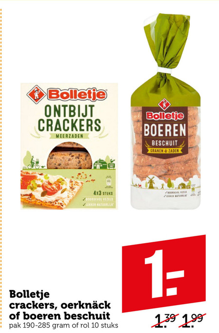 Bolletje   crackers, beschuit folder aanbieding bij  Coop - details