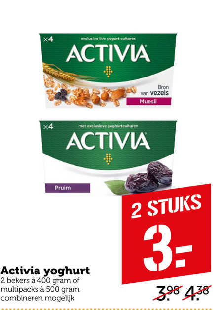 Danone Activia   vruchtenyoghurt folder aanbieding bij  Coop - details