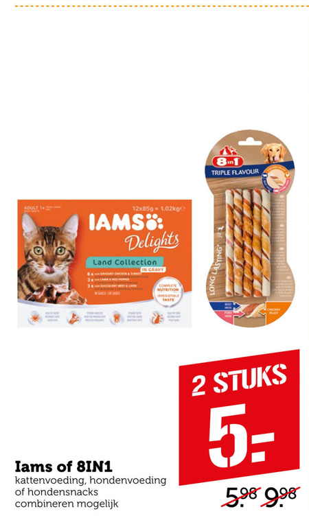 IAMS   kattenvoer, hondensnacks folder aanbieding bij  Coop - details