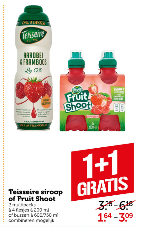 Teisseire   limonadesiroop, fruitdrank folder aanbieding bij  Coop - details