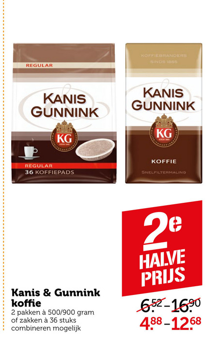 Kanis en Gunnink   koffiepad, koffie folder aanbieding bij  Coop - details
