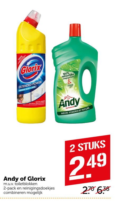 Glorix   allesreiniger, bleekmiddel folder aanbieding bij  Coop - details