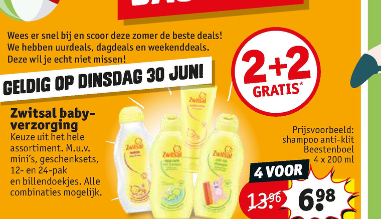 Zwitsal   babyshampoo, babyverzorging folder aanbieding bij  Kruidvat - details