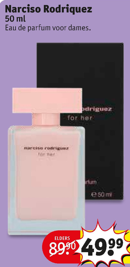 Narciso Rodriguez   eau de parfum folder aanbieding bij  Kruidvat - details