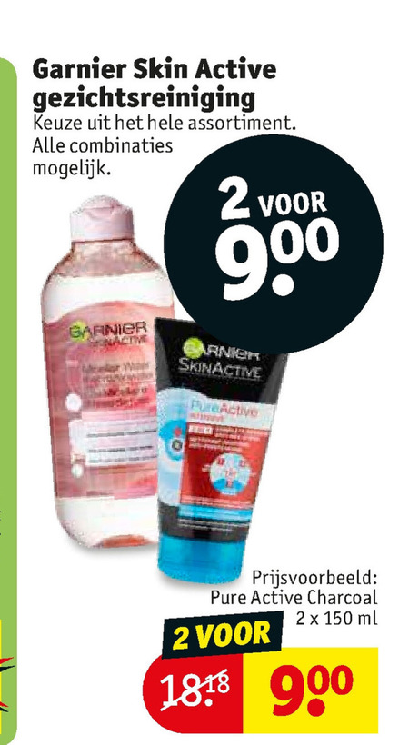 Garnier Skin Active   reinigingslotion, gezichtsreiniging folder aanbieding bij  Kruidvat - details