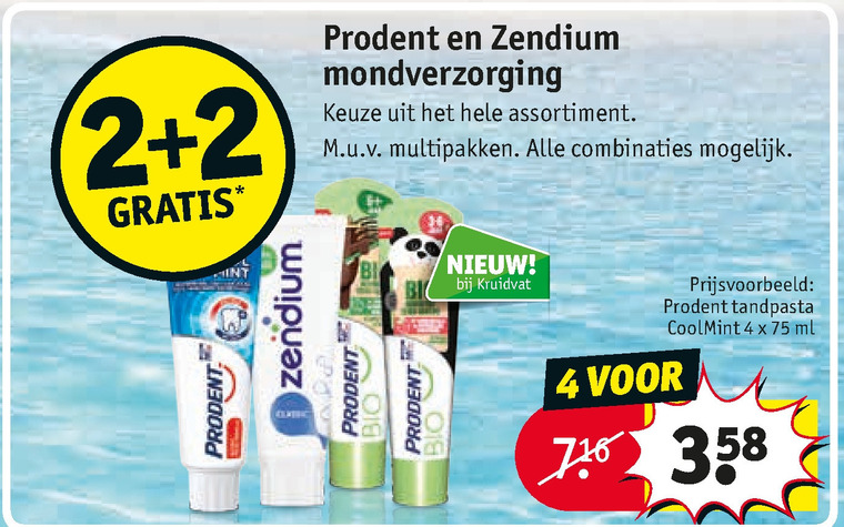 Prodent   tandpasta folder aanbieding bij  Kruidvat - details