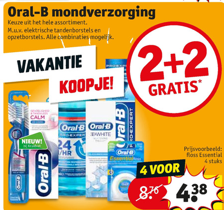 Oral-B   flosdraad, tandpasta folder aanbieding bij  Kruidvat - details