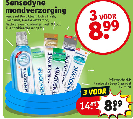 Sensodyne   mondwater, tandpasta folder aanbieding bij  Kruidvat - details