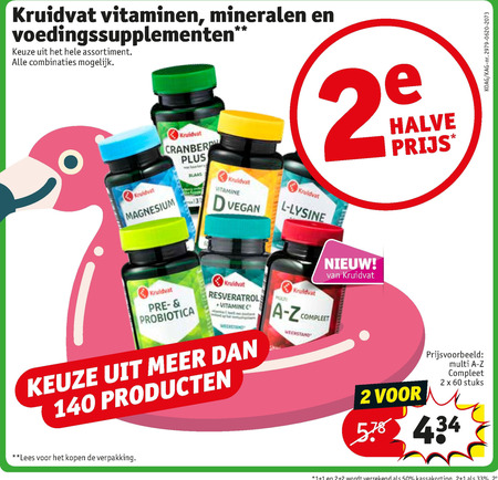 Kruidvat Huismerk   multivitaminen, voedingssupplement folder aanbieding bij  Kruidvat - details