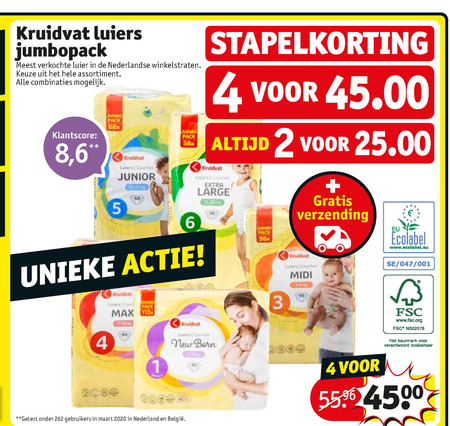 Kruidvat Huismerk   luiers folder aanbieding bij  Kruidvat - details