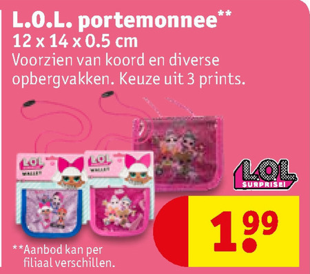 L.O.L. Surprise   portemonnee folder aanbieding bij  Kruidvat - details