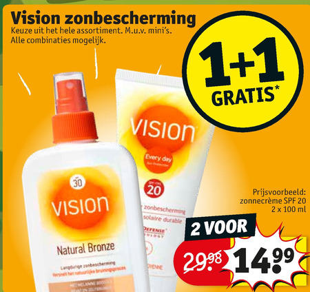 Vision   zonnebrandolie folder aanbieding bij  Kruidvat - details