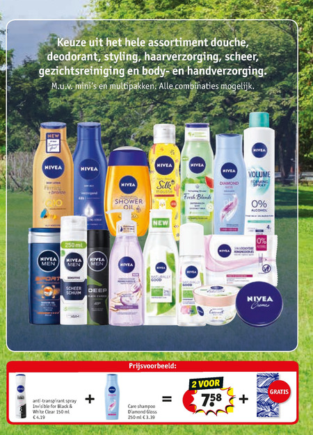 Nivea   shampoo, gezichtsreiniging folder aanbieding bij  Kruidvat - details
