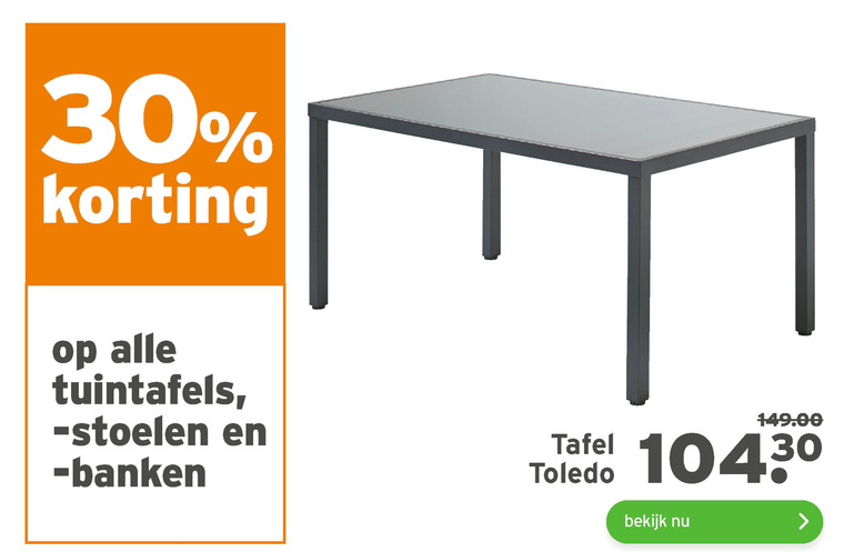 rek Slim Vriendin tuinstoel, tuintafel folder aanbieding bij Gamma - details