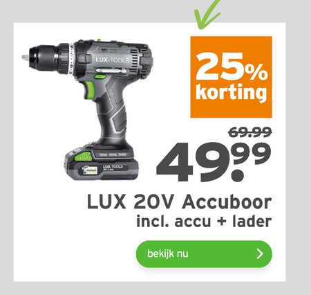 Lux   accuboormachine folder aanbieding bij  Gamma - details