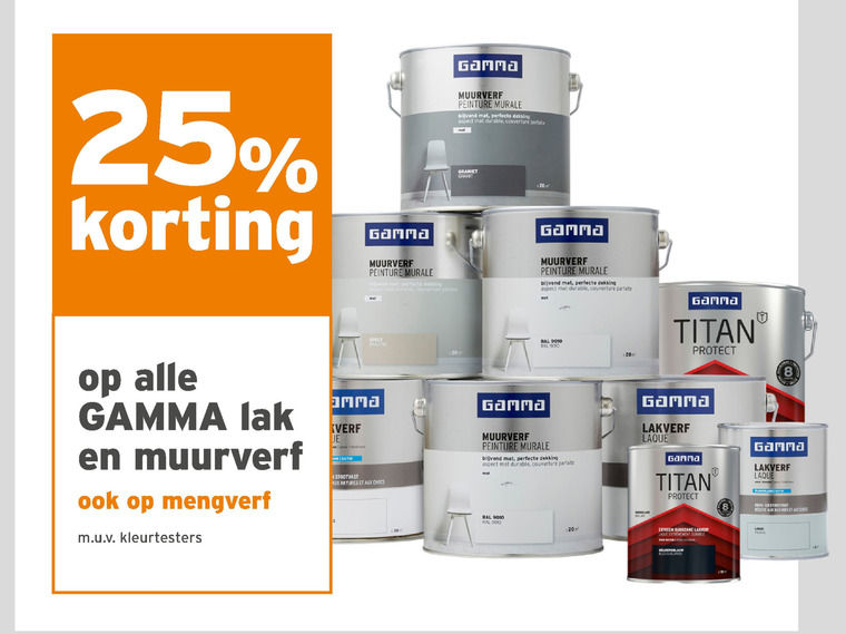 Gamma Huismerk   muurverf, lak folder aanbieding bij  Gamma - details