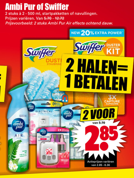 Ambi Pur   luchtverfrisser, vloerwisdoekjes folder aanbieding bij  Dirk - details