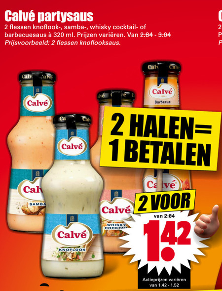 Calve   snacksaus folder aanbieding bij  Dirk - details