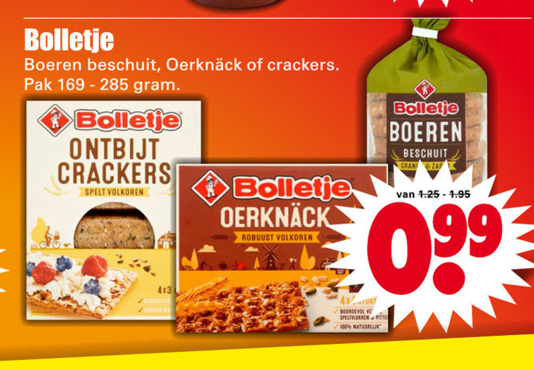 Bolletje   knackebrod, crackers folder aanbieding bij  Dirk - details