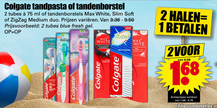 Colgate   tandpasta, tandenborstel folder aanbieding bij  Dirk - details