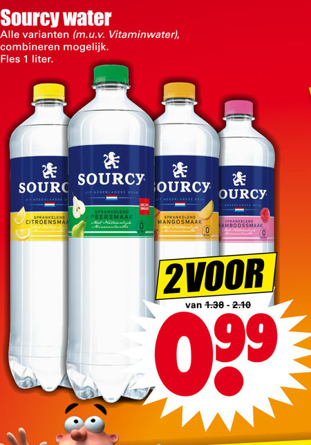 Sourcy   fruitdrank folder aanbieding bij  Dirk - details