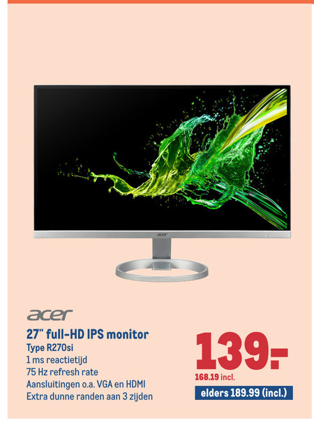 Acer   monitor folder aanbieding bij  Makro - details