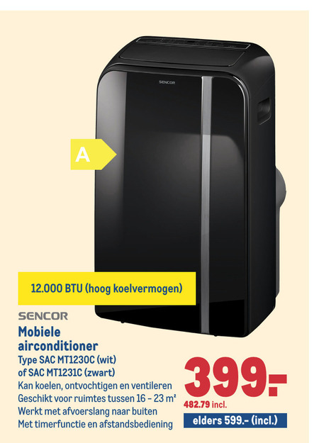 Sencor   airconditioner folder aanbieding bij  Makro - details