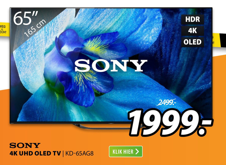 Sony   oled televisie, 4k ultrahd televisies folder aanbieding bij  Expert - details