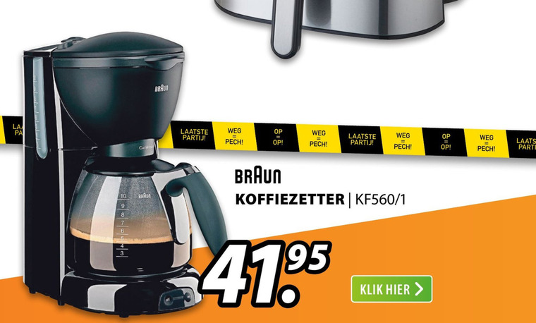 Hilarisch breng de actie Vijandig Braun koffiezetapparaat folder aanbieding bij Expert - details