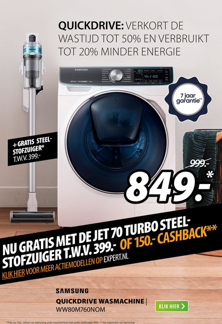 Samsung   wasmachine folder aanbieding bij  Expert - details